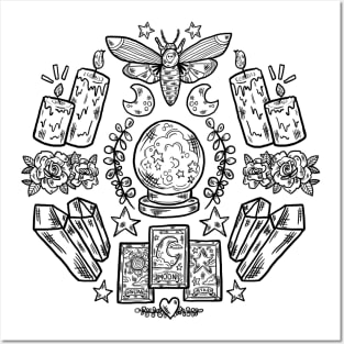 Witch Coven: Tarot Cards and Crystal Balls Posters and Art